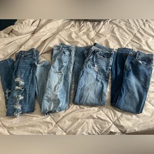 4 pairs of jeans